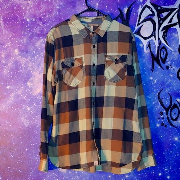 Vans Other - Vans Box Flannel, Large, Navy blue/Beige